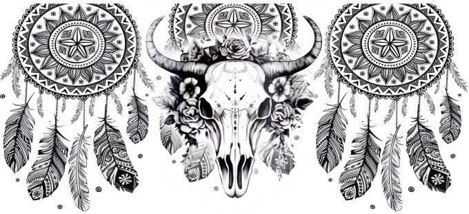 Skull A 16oz Double Sided UVDTF Wrap