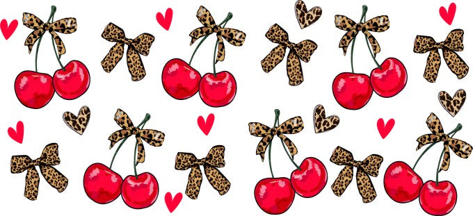 Cherry Bow 16oz Double Sided UVDTF Wrap
