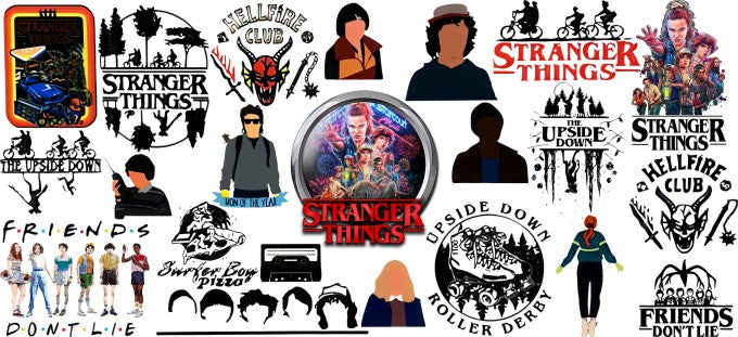 Stranger Things C 16oz Double Sided UVDTF Wrap