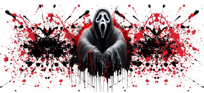 Ghostface Red A 16oz Double Sided UVDTF Wrap