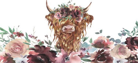 Highland Cow 16oz Double Sided UVDTF Wrap