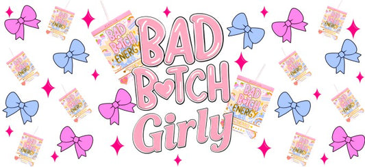 Bad B Girly Light Pink 16oz Double Sided UVDTF Wrap