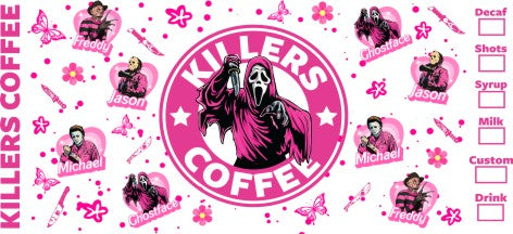 Ghost Face Coffee 16oz Double Sided UVDTF Wrap