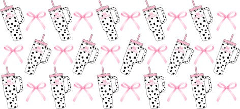 Bow Tumbler 16oz Double Sided UVDTF Wrap