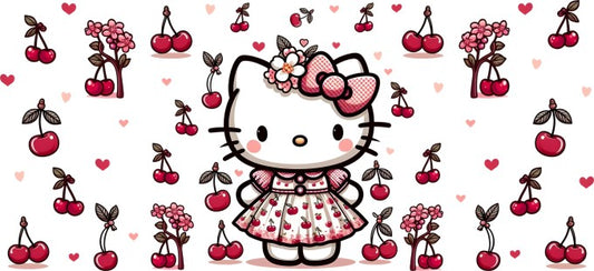 Cherry Hello Kitty 16oz Double Sided UVDTF Wrap