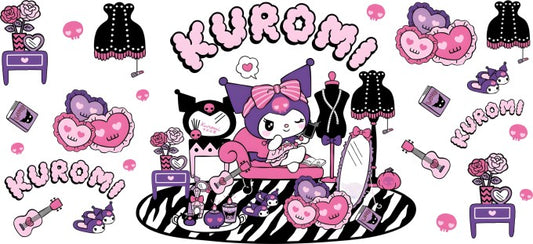 Kuromi A 16oz Double Sided UVDTF Wrap