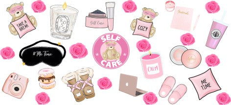 Self Care 16oz Double Sided UVDTF Wrap