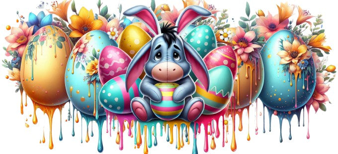 Easter Eeyore 16oz Double Sided UVDTF Wrap