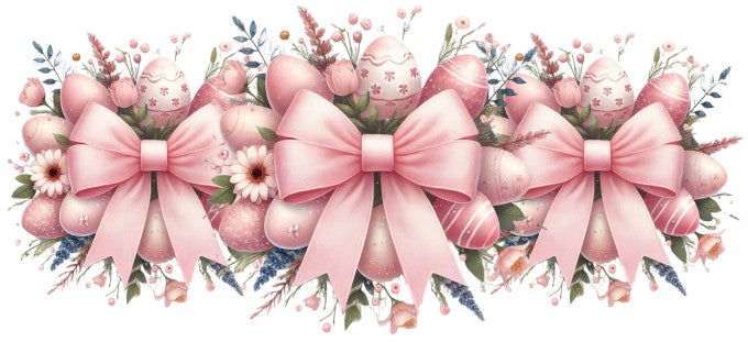 Pink Easter Bow 16oz Double Sided UVDTF Wrap