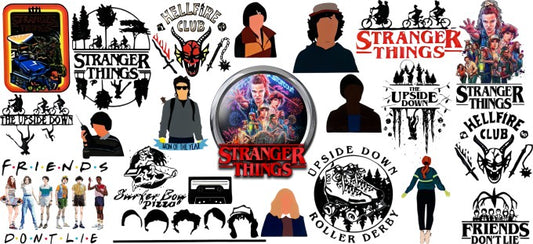 Stranger Things C 16oz Double Sided UVDTF Wrap