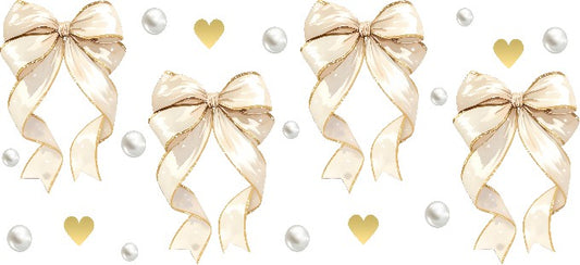 Cream Bow 16oz Double Sided UVDTF Wrap