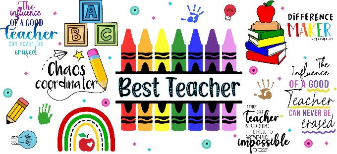 Teacher 16oz Double Sided UVDTF Wrap