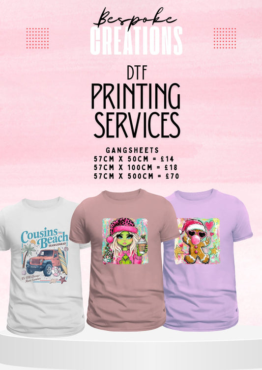 DTF Gang Sheet Print Service